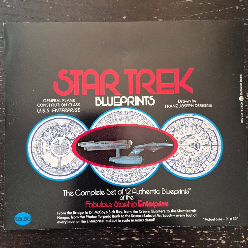 Vintage Star Trek Starship Enterprise Blueprints